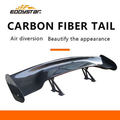 qualità  3D-V Customizable Carbon Fiber Rear Spoiler High Tail Fin Matt Black Carbon Fiber Parts fabbrica