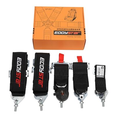 EDDYSTAR cintura di sicurezza in nylon a cinque punti colore nero cintura da corsa a cinque punti