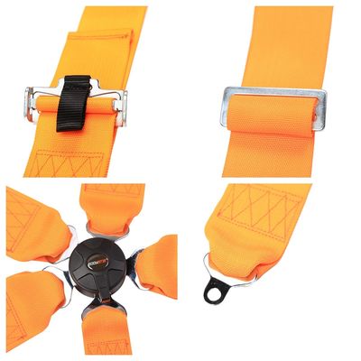 EDDYSTAR Nylon Drift Car Racing cintura di sicurezza Orange Color 5 punti cintura di sicurezza