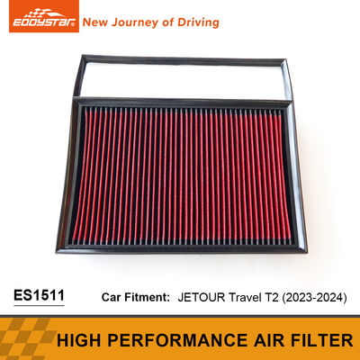 Flusso elevato filtro dell'aria lavabile a pannello con rete di filo di acciaio JETOUR Travel T2
