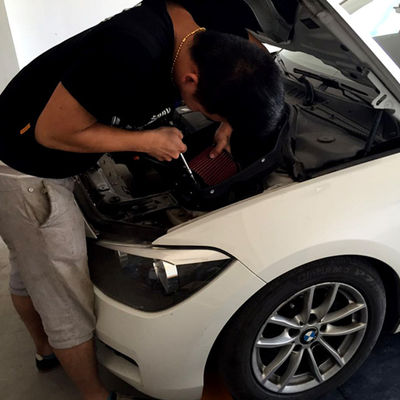 Inserzione di aria in fibra di carbonio EDDYSTAR generatrice di vortici con design ad alto flusso per BMW 116i 118i 1.6T ((N13)