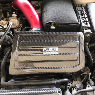 Kit di aspirazione dell'aria in fibra di carbonio EDDYSTAR generatore di vortici con filtro ad alto flusso da 76 mm per 15-16 Audi A3 1.8T/2.0T