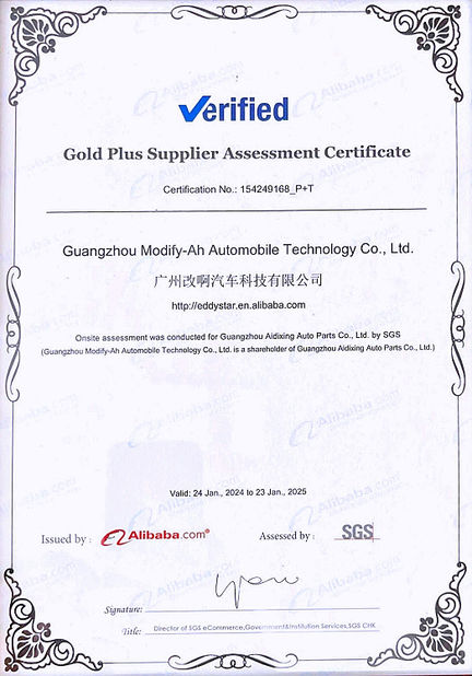 Cina GUANGZHOU MODIFY-AH AUTOMOBILE TECHNOLOGY CO., LTD Certificazioni